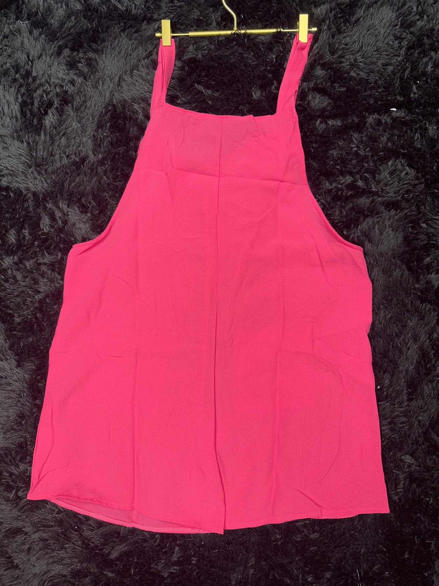 Pink overall shorts