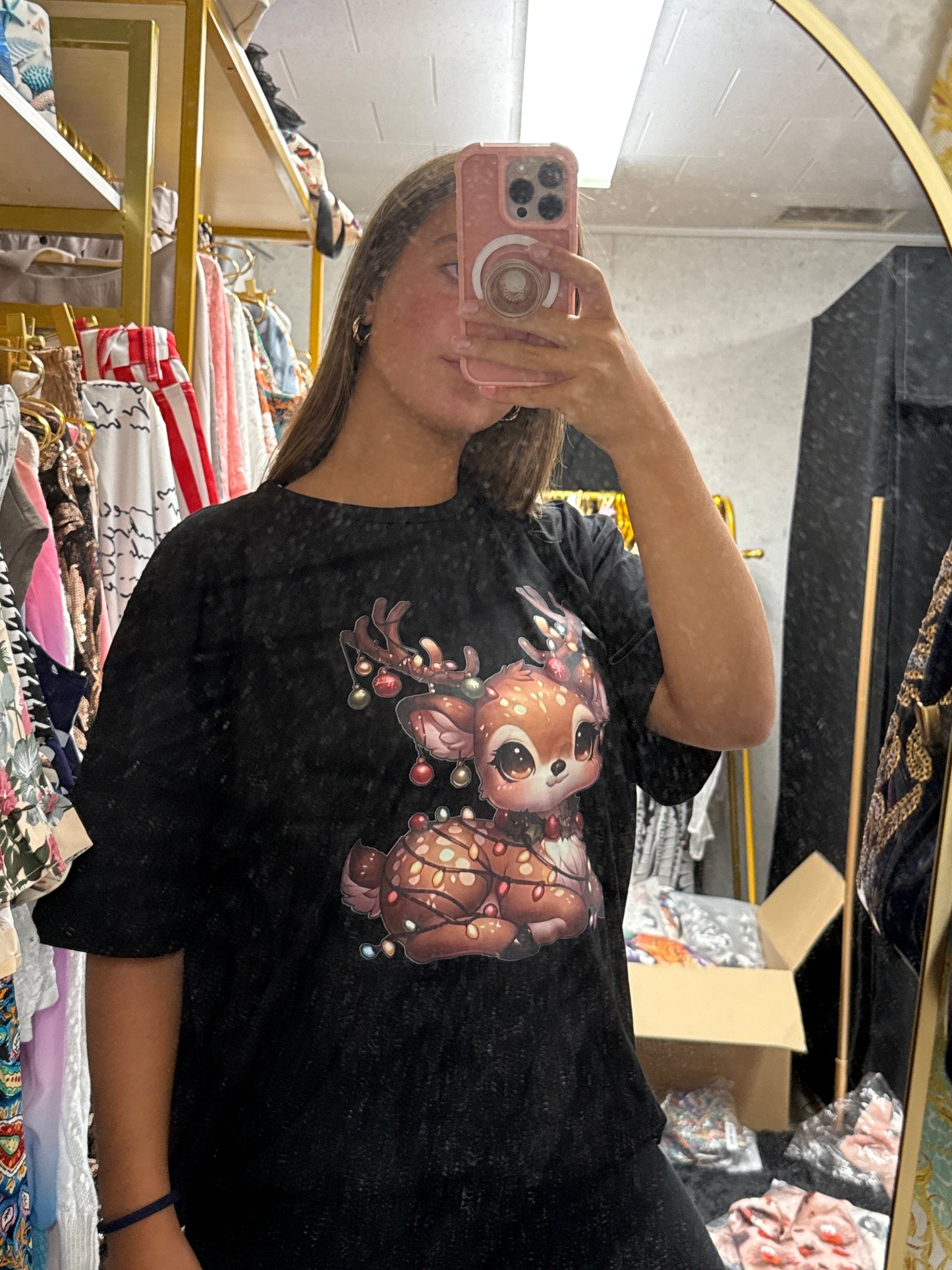  reindeer Christmas T-shirt