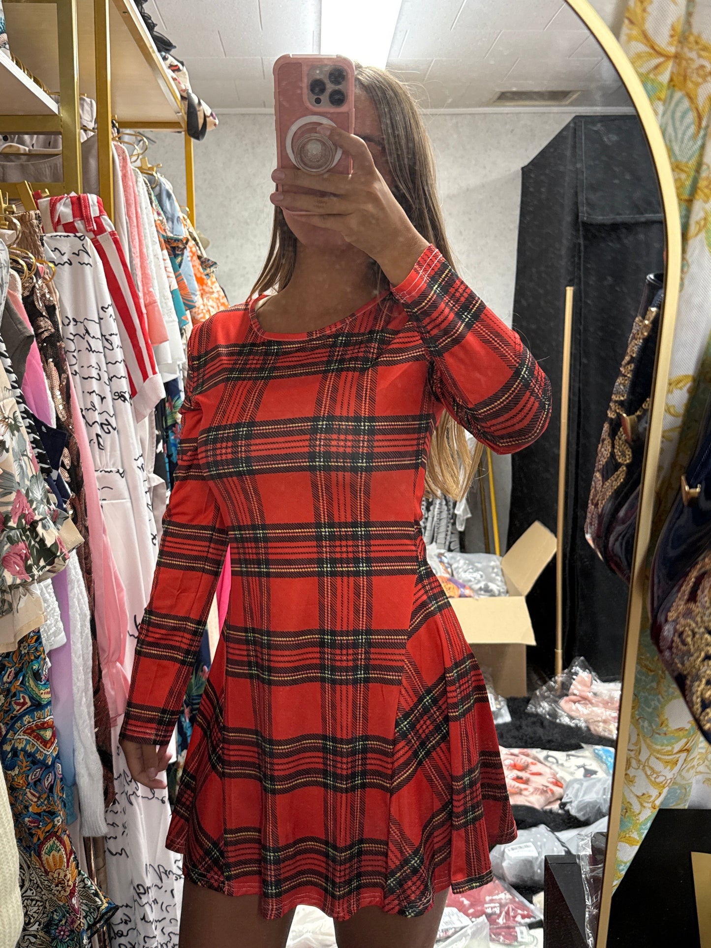 Plaid Christmas dress