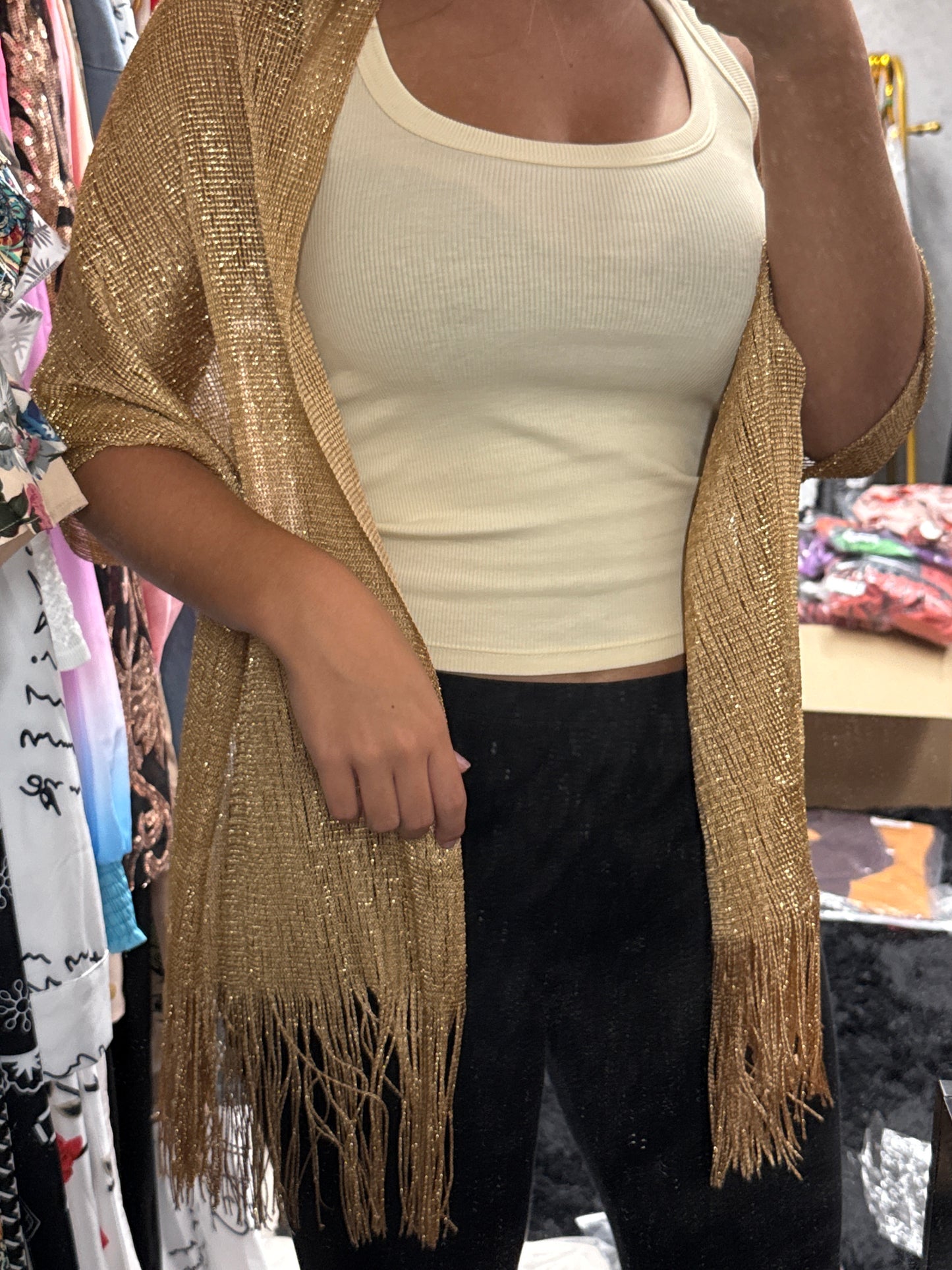 Gold shimmery scarf 
