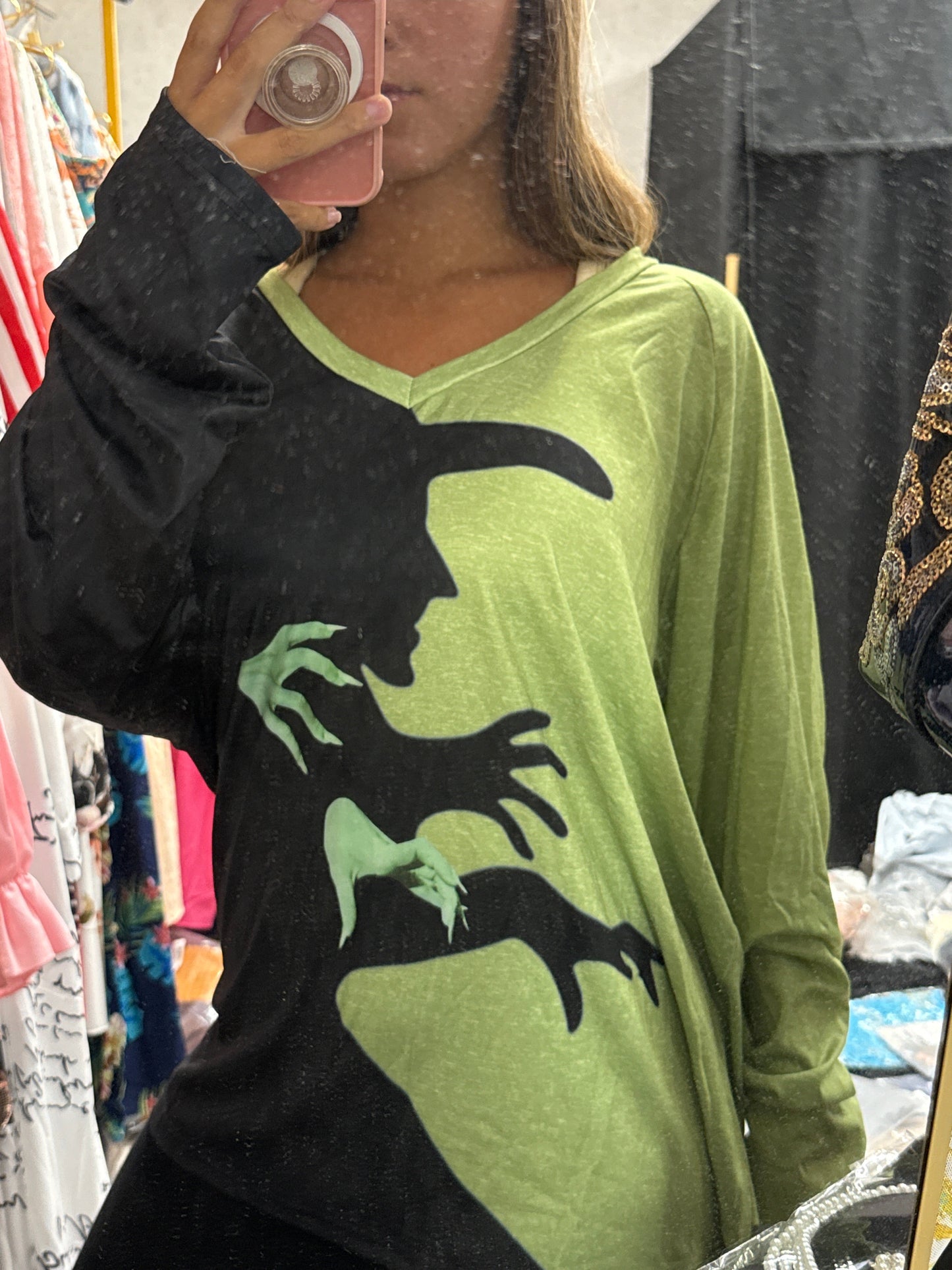 Long sleeve, witch T-shirt