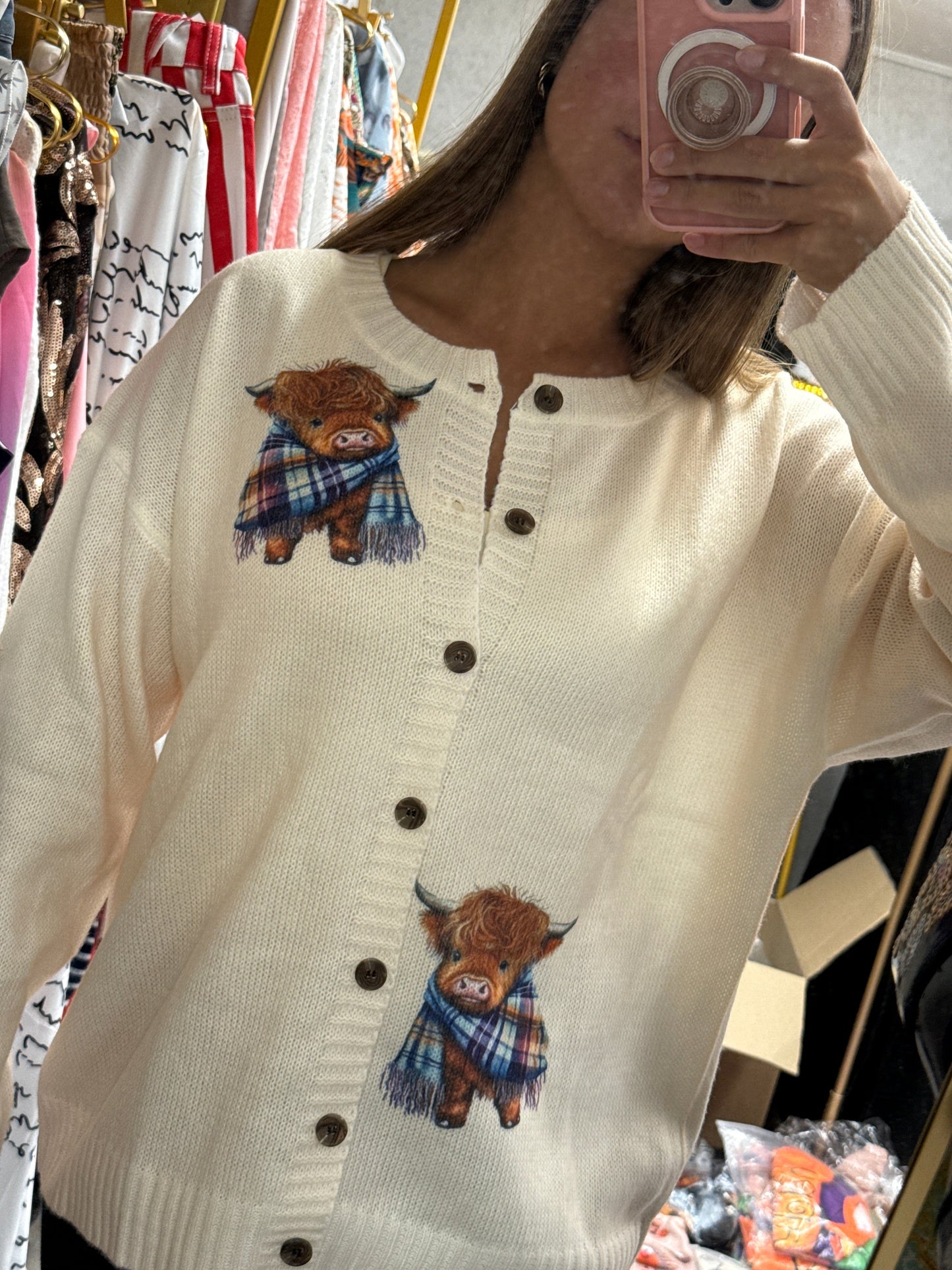 Cardigan knitted sweater