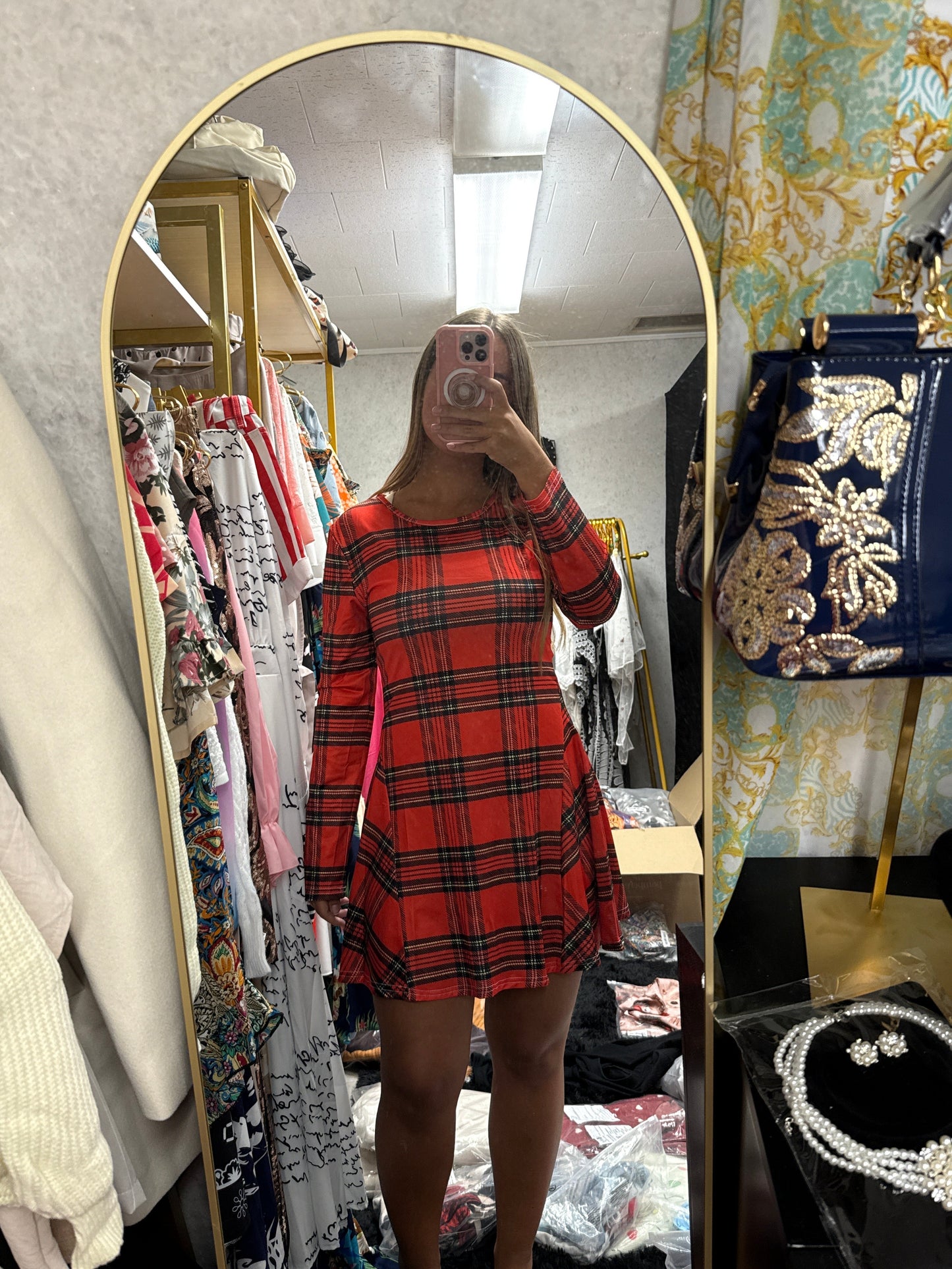 Plaid Christmas dress