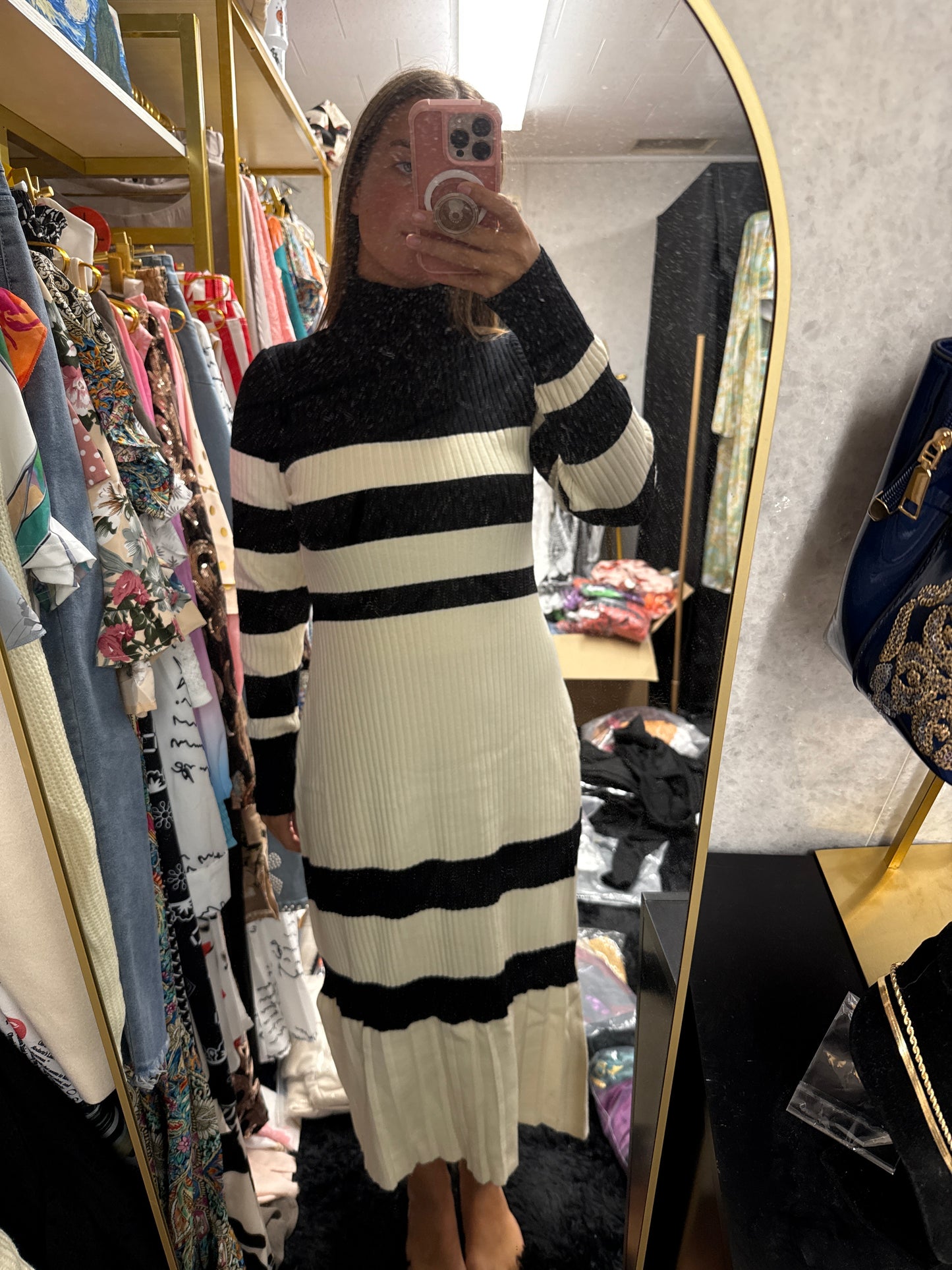 ￼ T length sweater dress