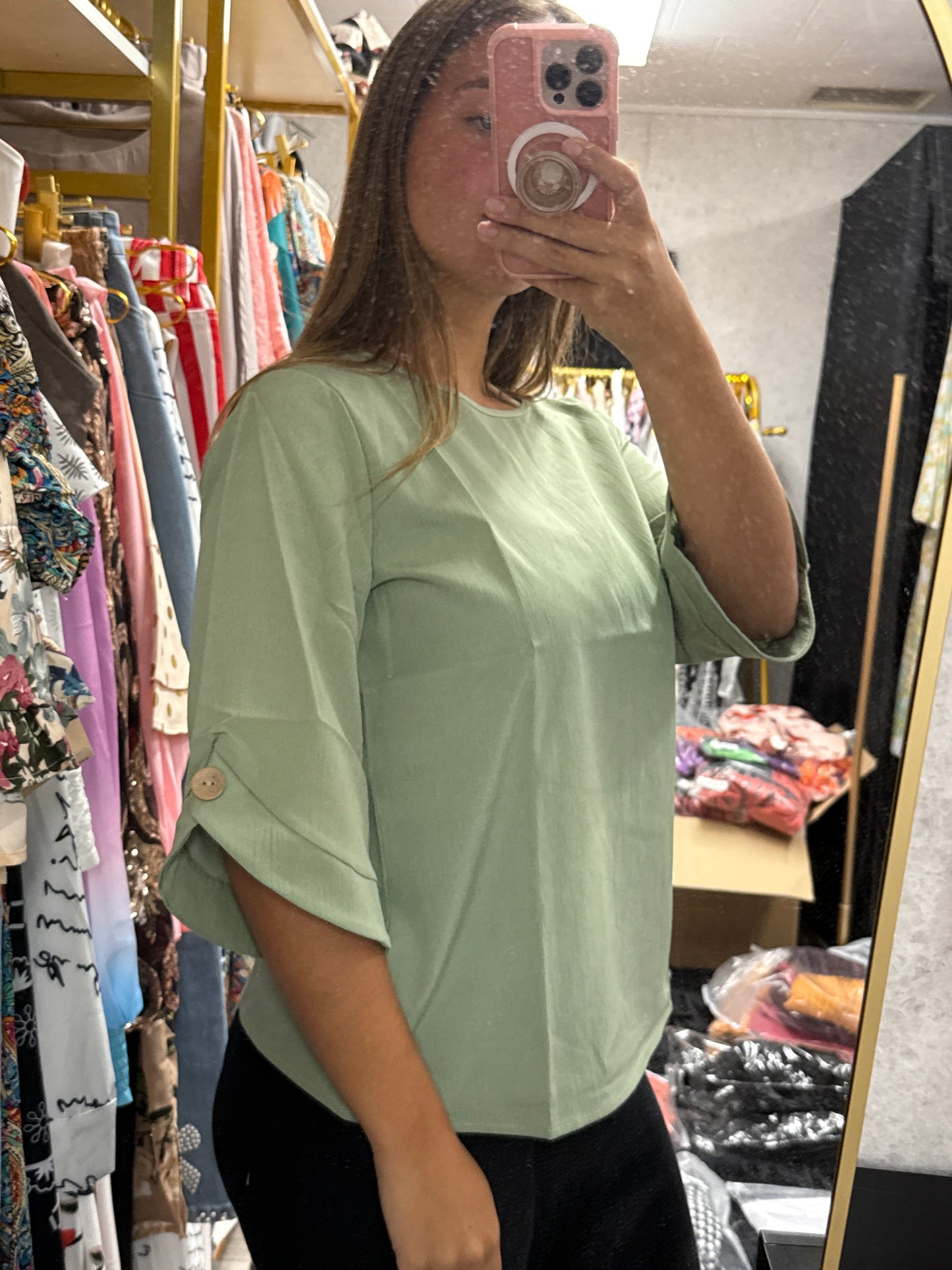 Green blouse ￼