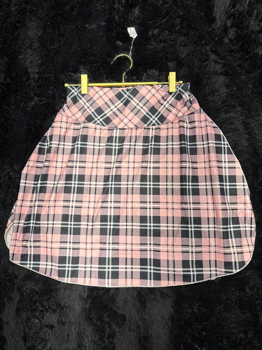Checkered, pink and black skort