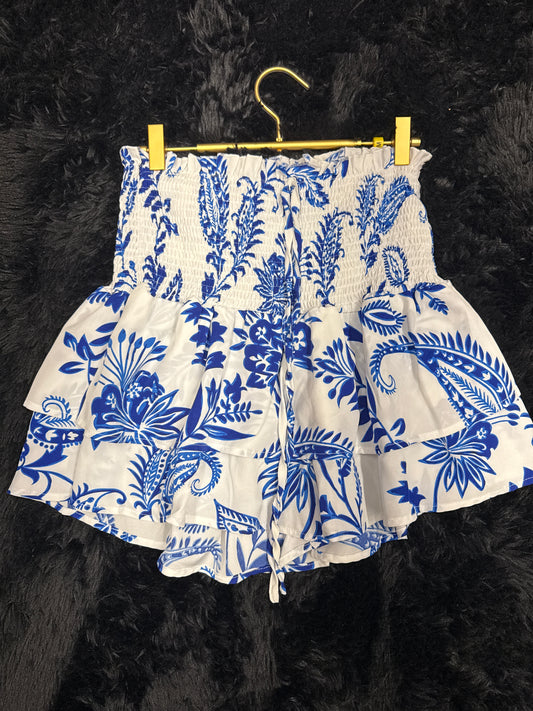 Blue and white Skort