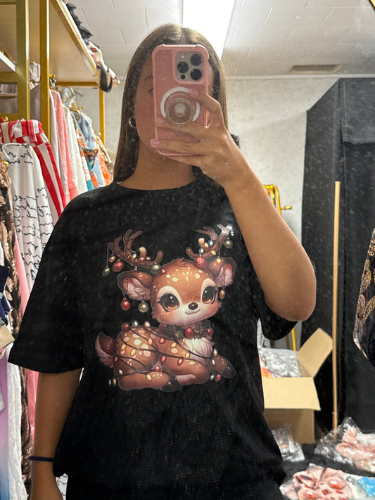 ￼ reindeer Christmas T-shirt