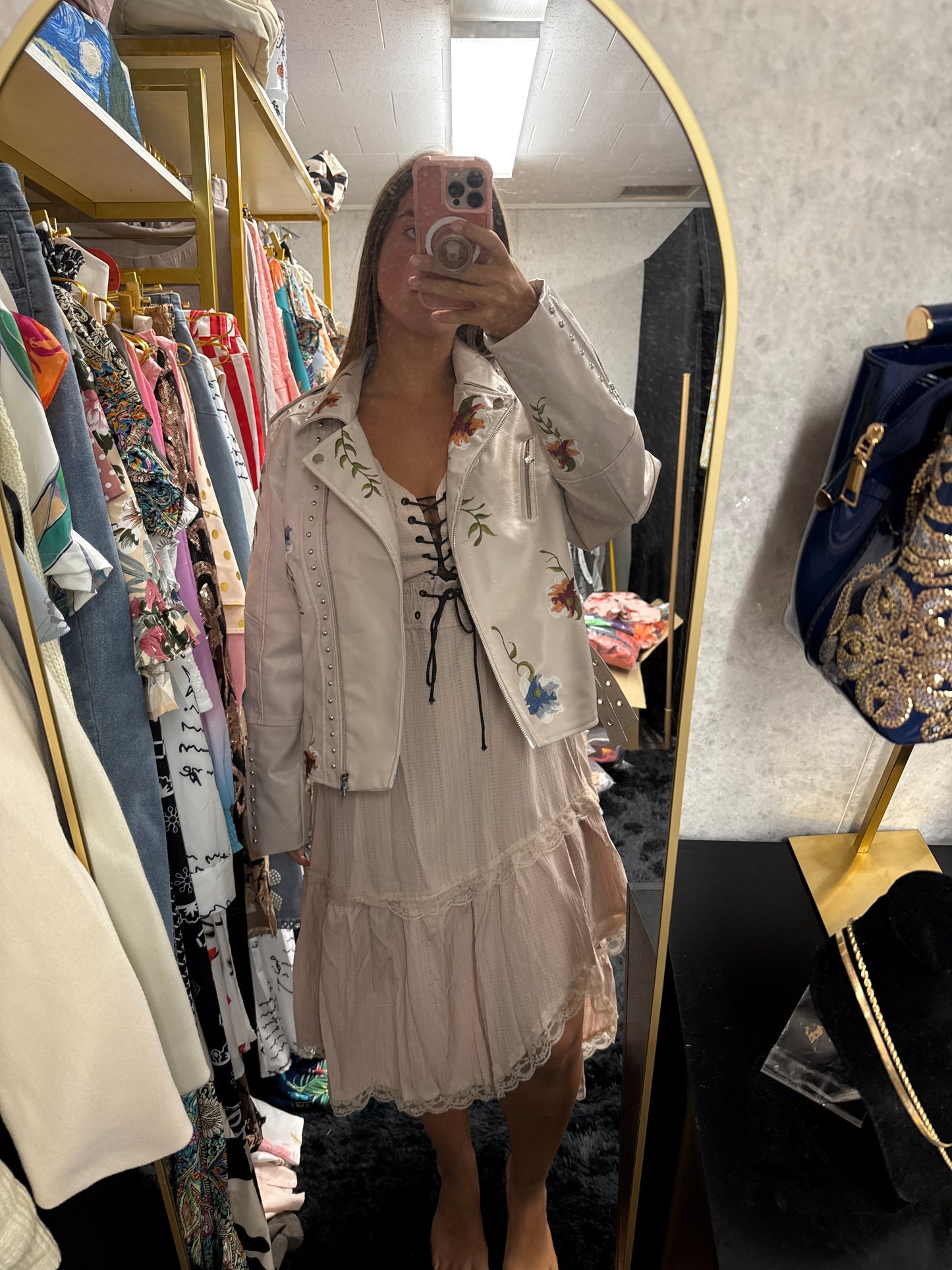 High low long sleeve dress ￼