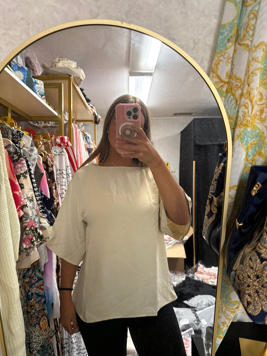 Tan short sleeve shirt ￼