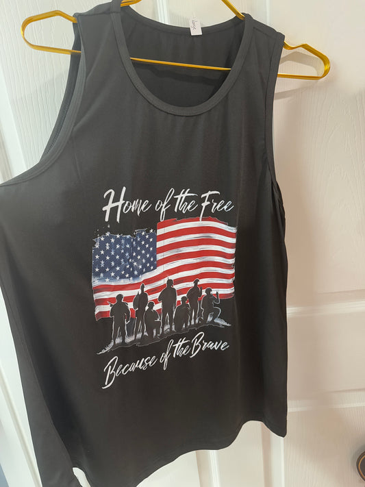 Home of the free sleeveless shirts
