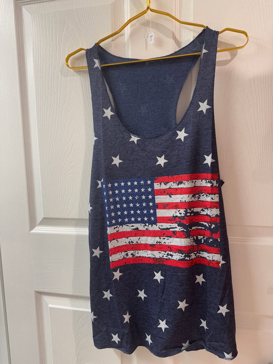 Sleeveless flag shirt