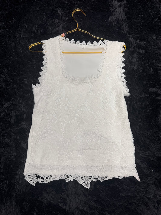 White lace￼Tank top