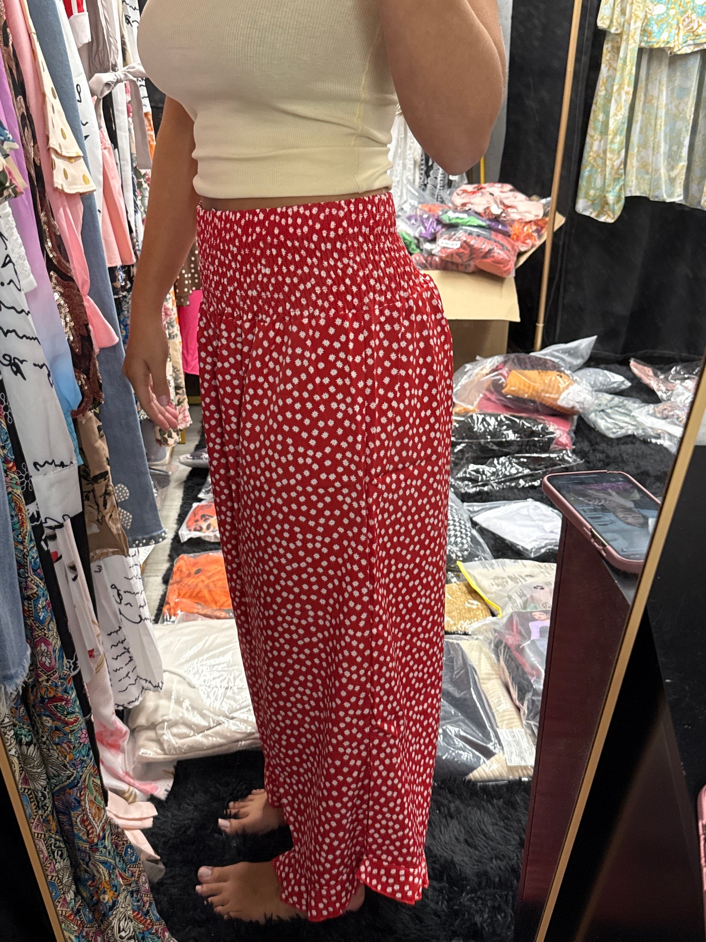 Wide leg Flowing pants ￼