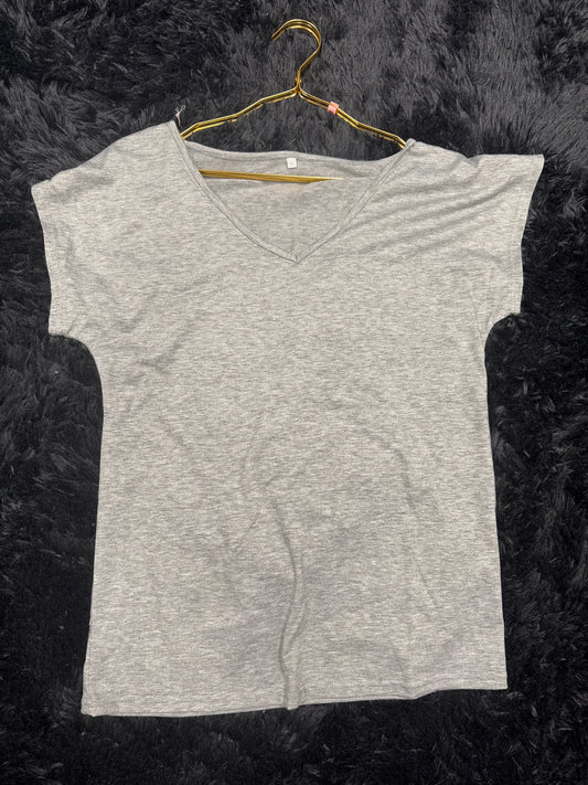 Grey cotton T-shirt