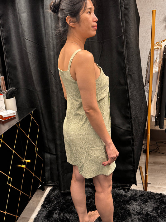 Green shorts romper