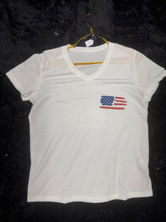 White short sleeve America shirt