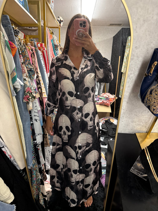 Halloween skull dress￼